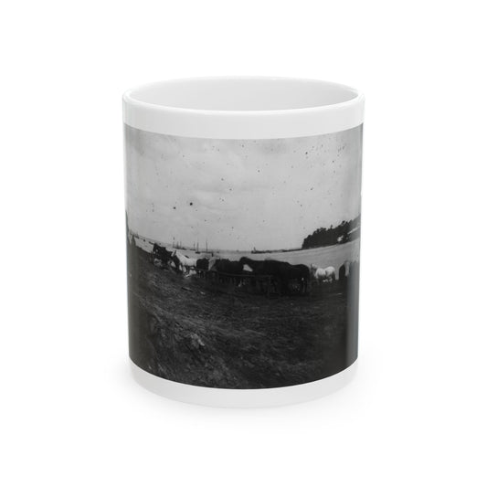 Belle Plains, Va., May 16, 1864, Encampment Of 2nd New York And 1st Massachusetts Heavy Artillery (U.S. Civil War) White Coffee Mug