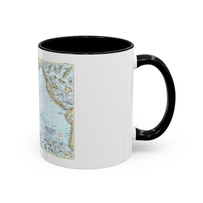 Pacific Ocean (1952) (Map) Accent Coffee Mug