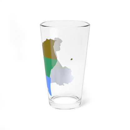 Flag-map of RAAN (Nicaragua) Pint Glass 16oz