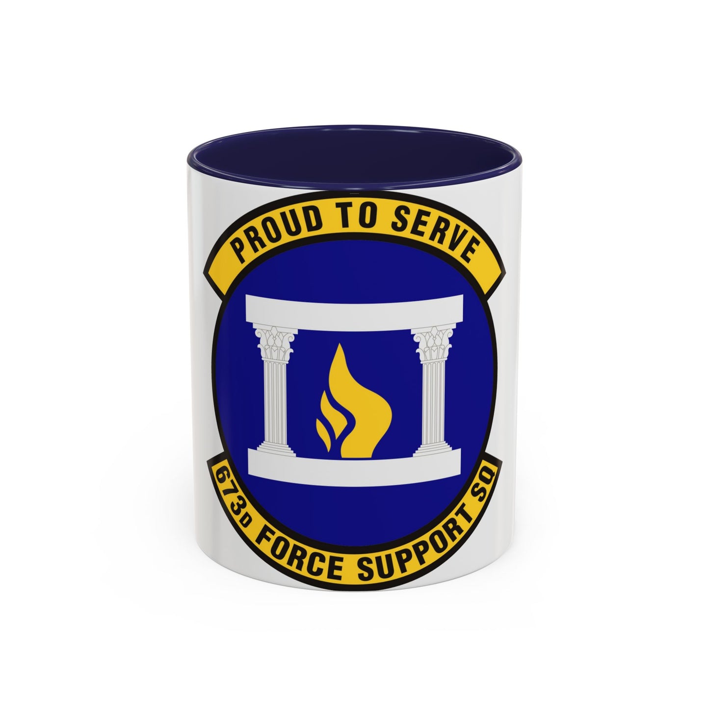 673d Force Support Squadron (U.S. Air Force) Accent Coffee Mug