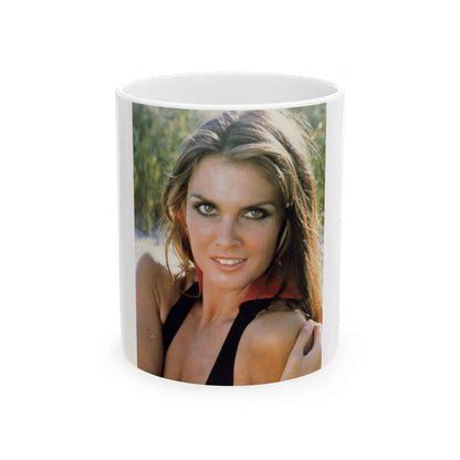 Caroline Munro #350 (Vintage Female Icon) White Coffee Mug-11oz-Go Mug Yourself