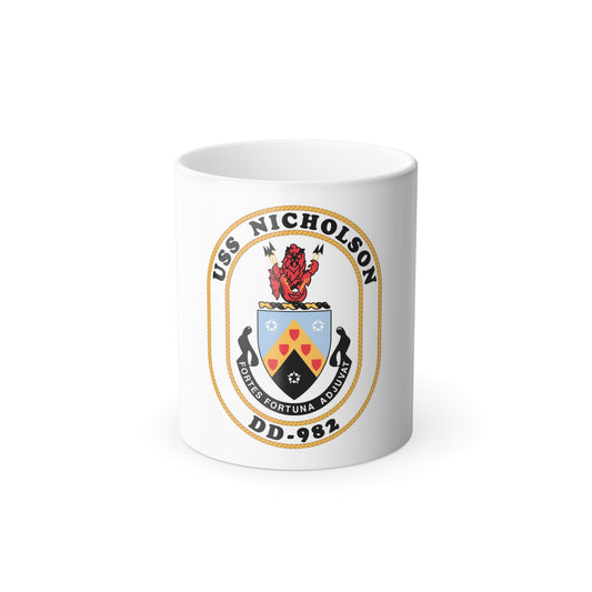 USS Nicholson DD 982 (U.S. Navy) Color Changing Mug 11oz