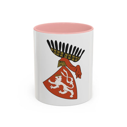 Coat of arms of the Kingdom of Bohemia (Wenceslaus II of Bohemia) - Accent Coffee Mug