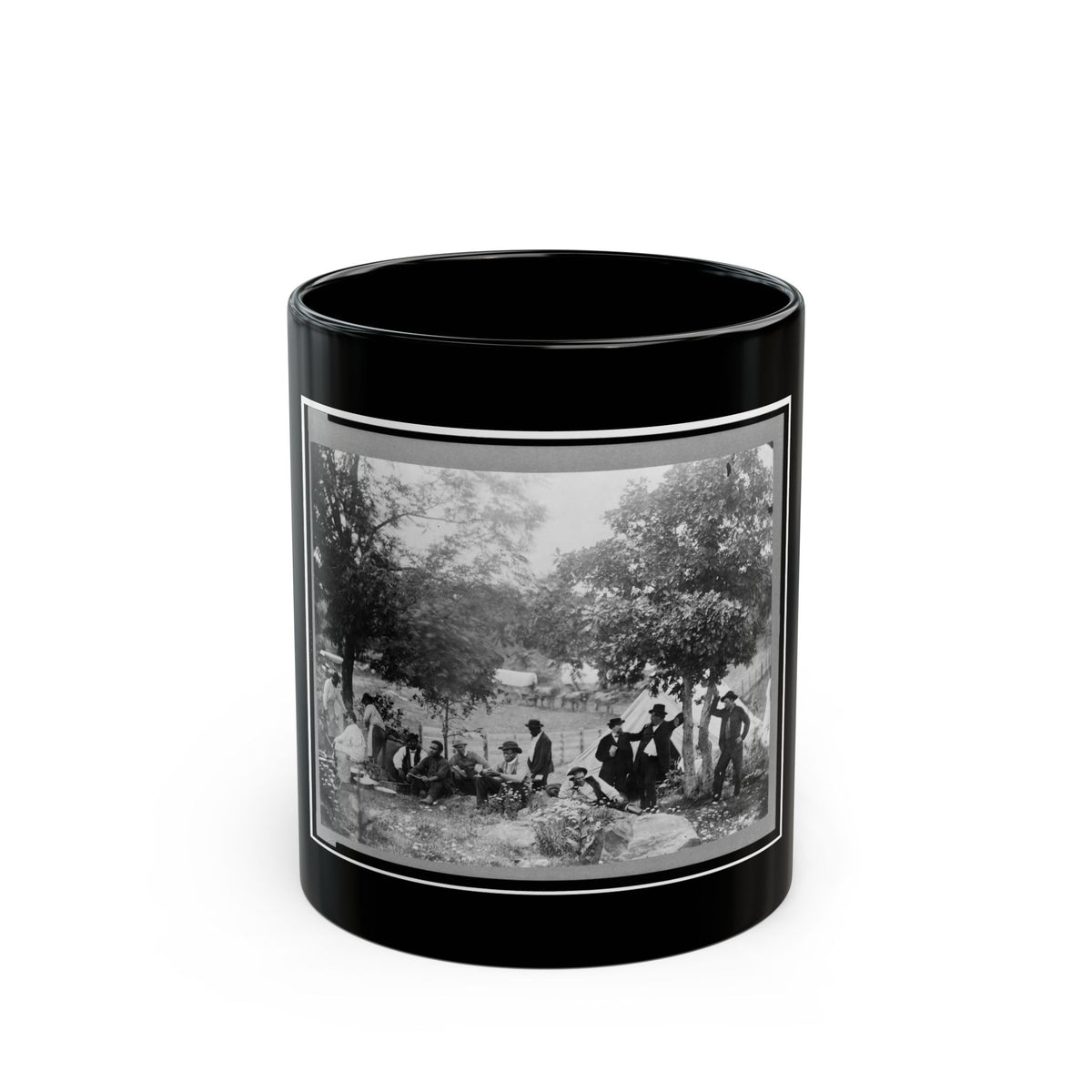 Gettysburg Camp Of Captain Huft (U.S. Civil War) Black Coffee Mug