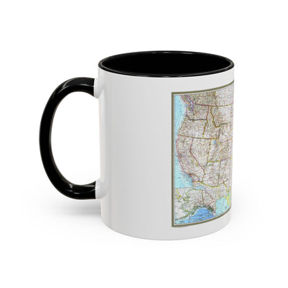 USA - The United States (1968) (Map) Accent Coffee Mug