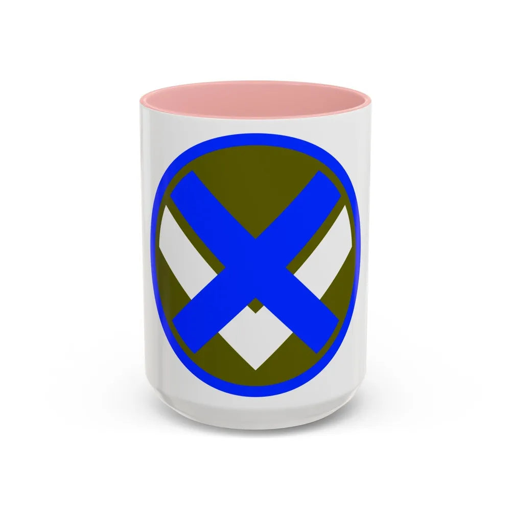 XV Corps (U.S. Army) Accent Coffee Mug-15oz-Pink-Go Mug Yourself