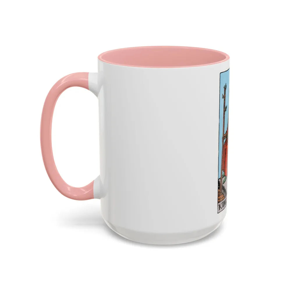 The King of Wands (Tarot Card) Accent Coffee Mug-Go Mug Yourself