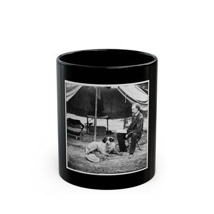 The Peninsula, Va. Lt. George A. Custer With Dog (U.S. Civil War) Black Coffee Mug