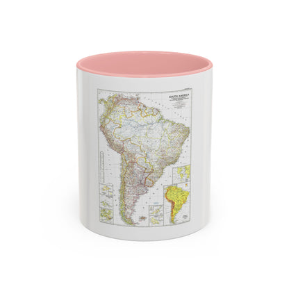 South America (1950) (Map) Accent Coffee Mug