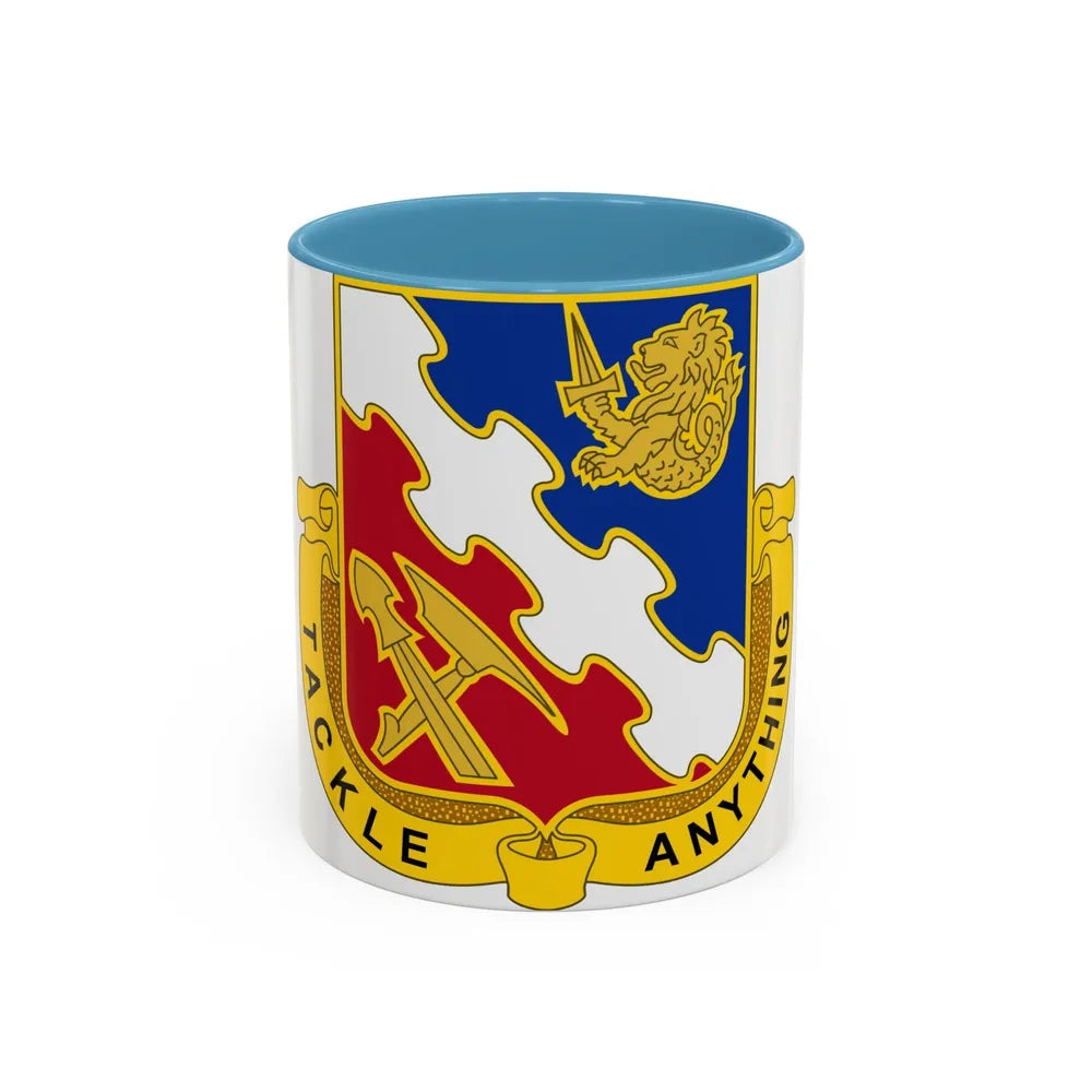 863 Engineer Battalion (U.S. Army) Accent Coffee Mug-11oz-Light Blue-Go Mug Yourself