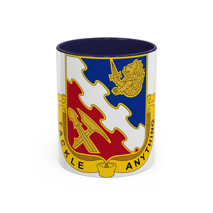 863 Engineer Battalion (U.S. Army) Accent Coffee Mug-11oz-Navy-Go Mug Yourself