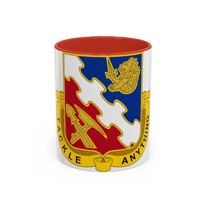 863 Engineer Battalion (U.S. Army) Accent Coffee Mug-11oz-Red-Go Mug Yourself