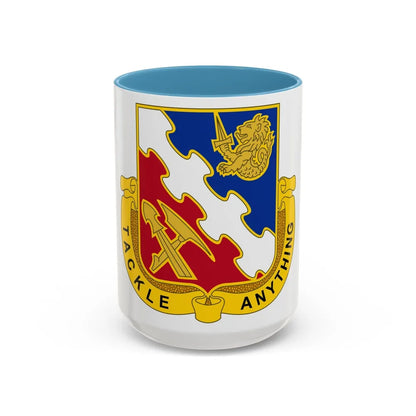 863 Engineer Battalion (U.S. Army) Accent Coffee Mug-15oz-Light Blue-Go Mug Yourself