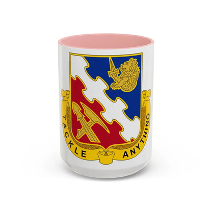 863 Engineer Battalion (U.S. Army) Accent Coffee Mug-15oz-Pink-Go Mug Yourself