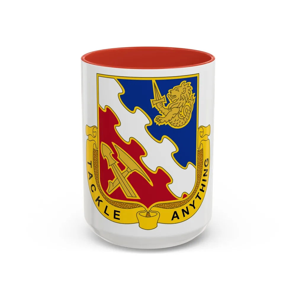 863 Engineer Battalion (U.S. Army) Accent Coffee Mug-15oz-Red-Go Mug Yourself