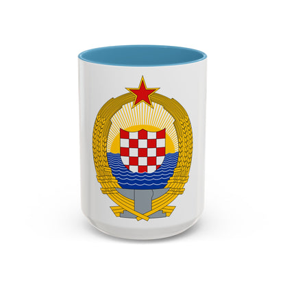 Coat of Arms of the Socialist Republic of Croatia - Accent Coffee Mug