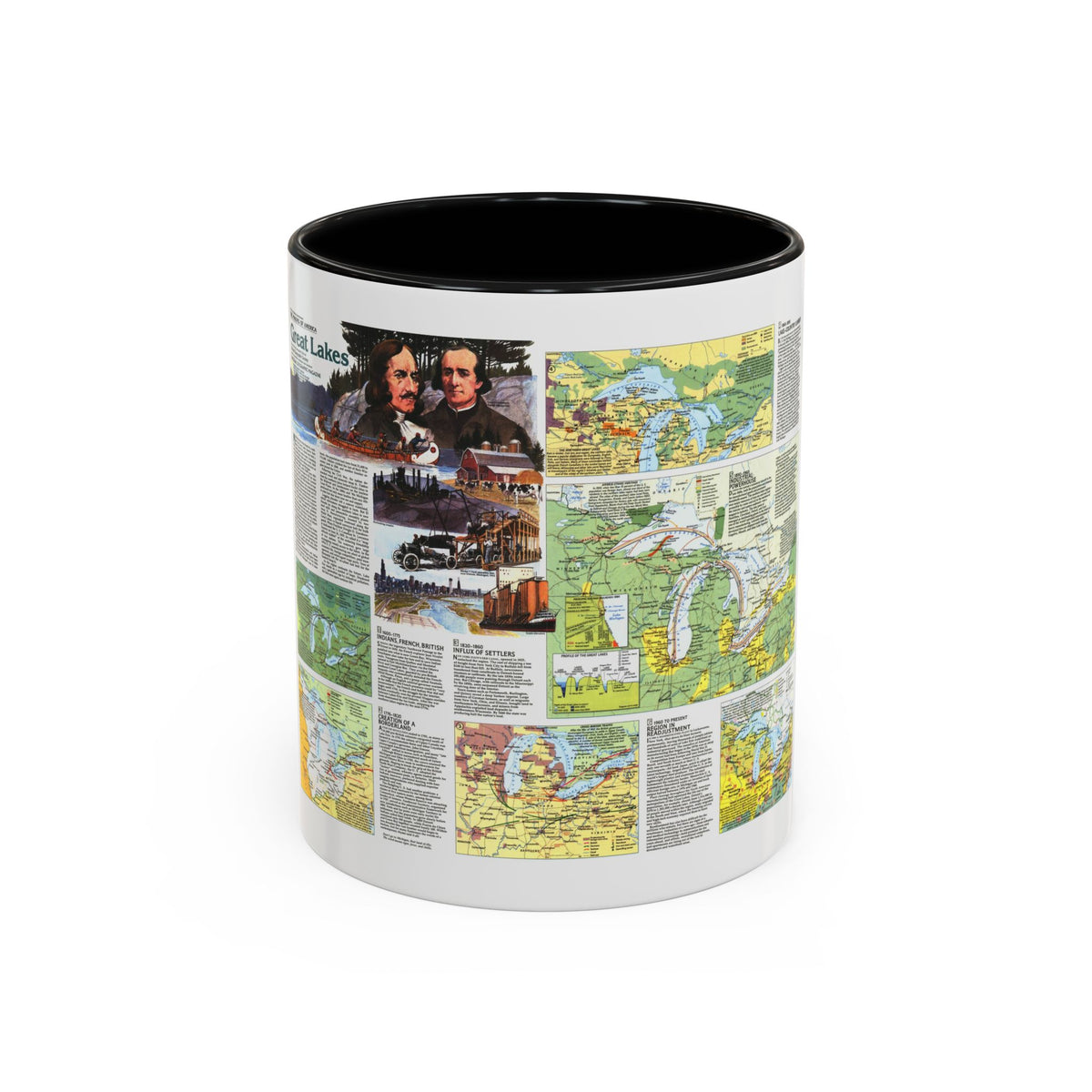 Canada - The Great Lakes 2 (1987) (Map) Accent Coffee Mug
