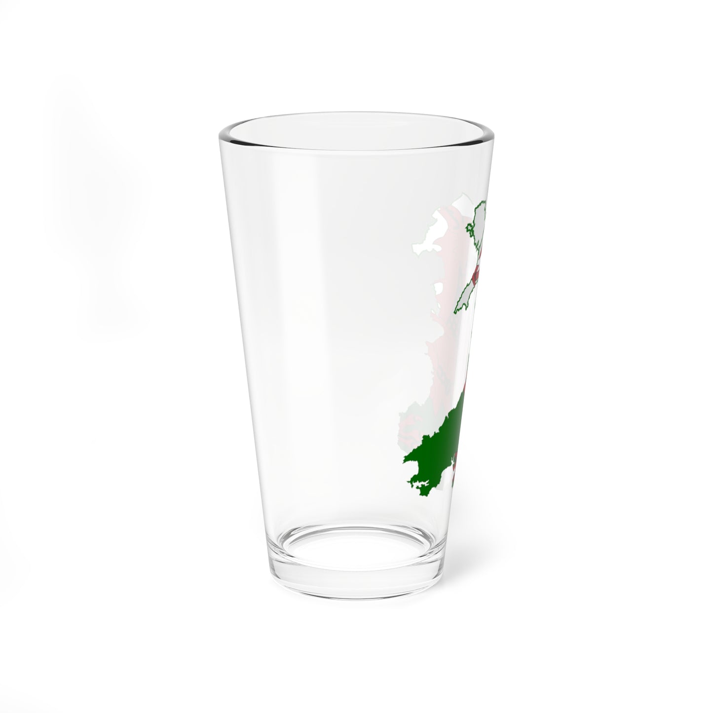 Flag map of Wales (United Kingdom) Pint Glass 16oz