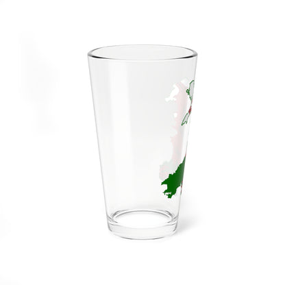 Flag map of Wales (United Kingdom) Pint Glass 16oz