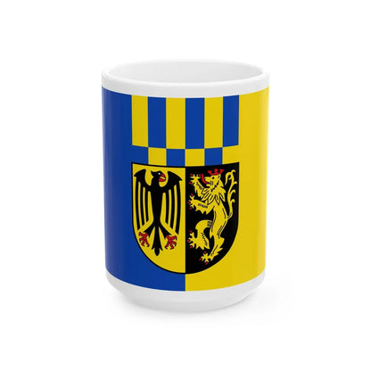 Flag of Rhein Hunsrueck Kreis Germany - White Coffee Mug-15oz-Go Mug Yourself