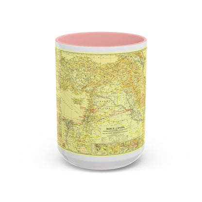 Middle East - Bible Lands and the Cradle of Western Civilization (1938) (Map) Accent Coffee Mug