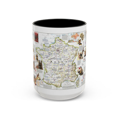 France- - Historical Evolution of a Nation (1989) (Map) Accent Coffee Mug