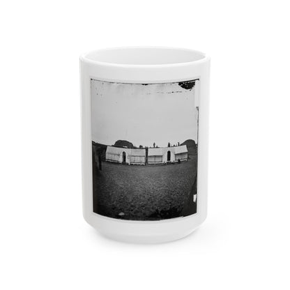 Morris Island, S.C. Quarters Of Federal Garrison Inside Fort Wagner (U.S. Civil War) White Coffee Mug