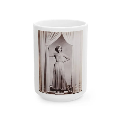 Leslie Parrish #256 (Vintage Female Icon) White Coffee Mug-15oz-Go Mug Yourself