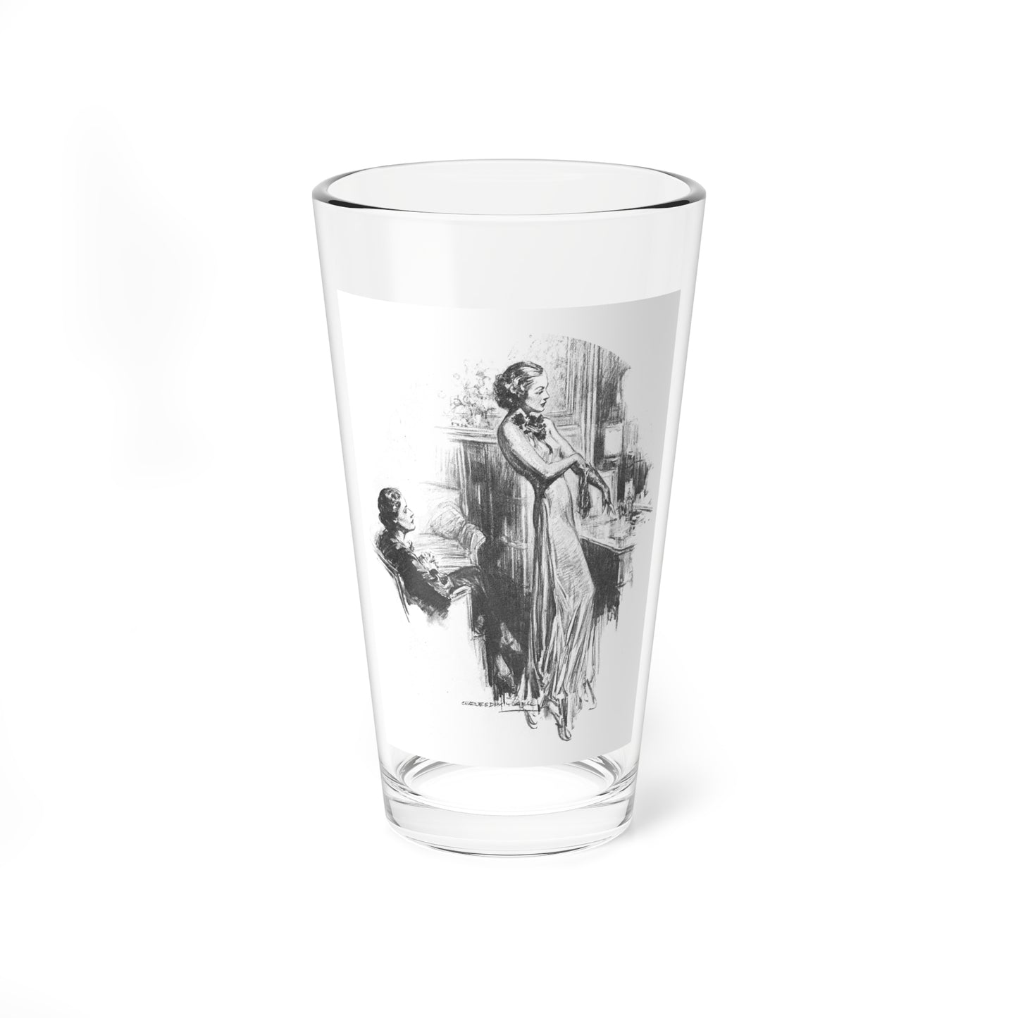 Illustration by Charles D. Mitchell, 1936 (1) - Pint Glass 16oz