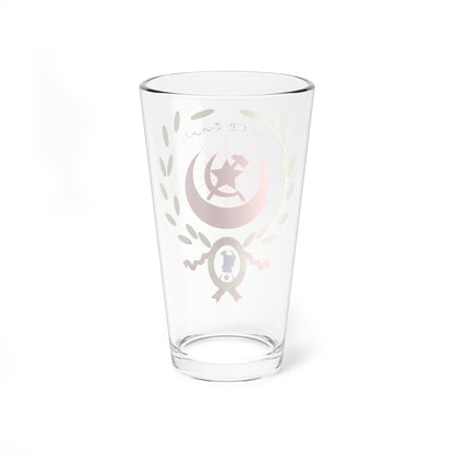 Unofficial Emblem of the Azerbaijan Soviet Socialist Republic 1920-1921 (Azerbaijan) (Coat of Arms) Pint Glass 16oz