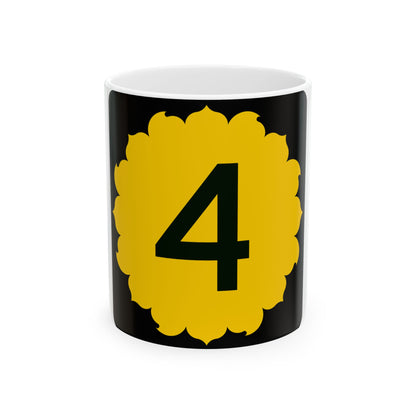 K-4 (Kansas) (Road Sign) White Coffee Mug