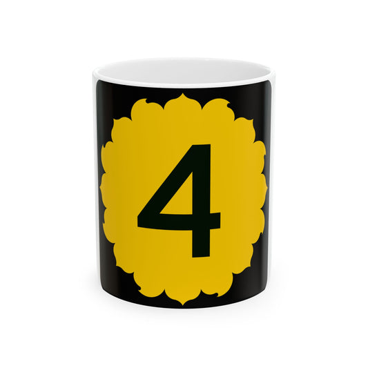 K-4 (Kansas) (Road Sign) White Coffee Mug
