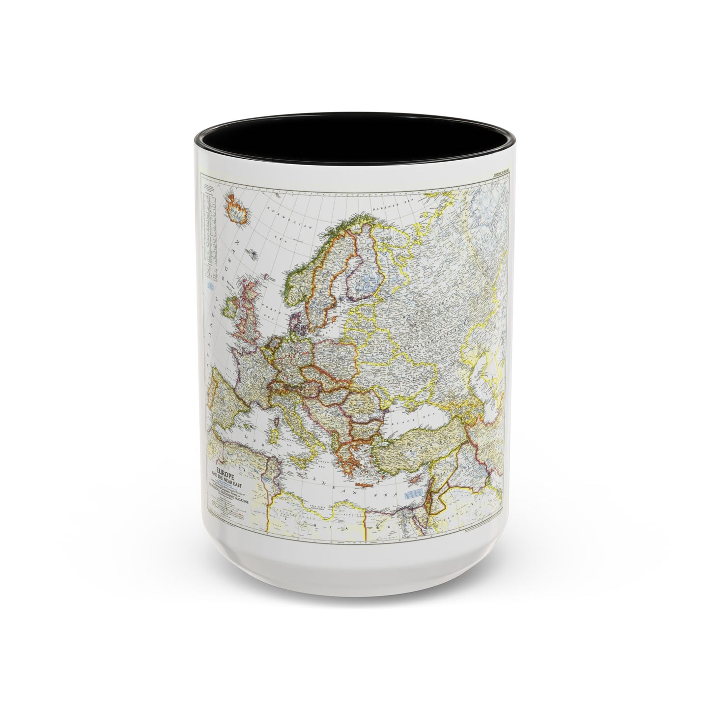 Europe and the Near East (1949) (Map) Accent Coffee Mug