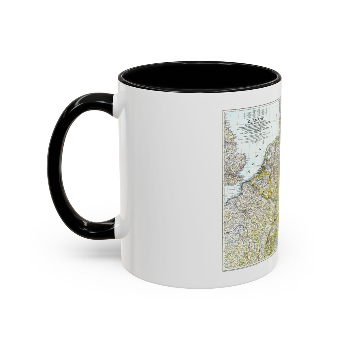Germany and its Approaches (1944) (Map) Accent Coffee Mug
