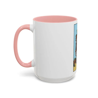 The 3 of Cups (Tarot Card) Accent Coffee Mug-Go Mug Yourself