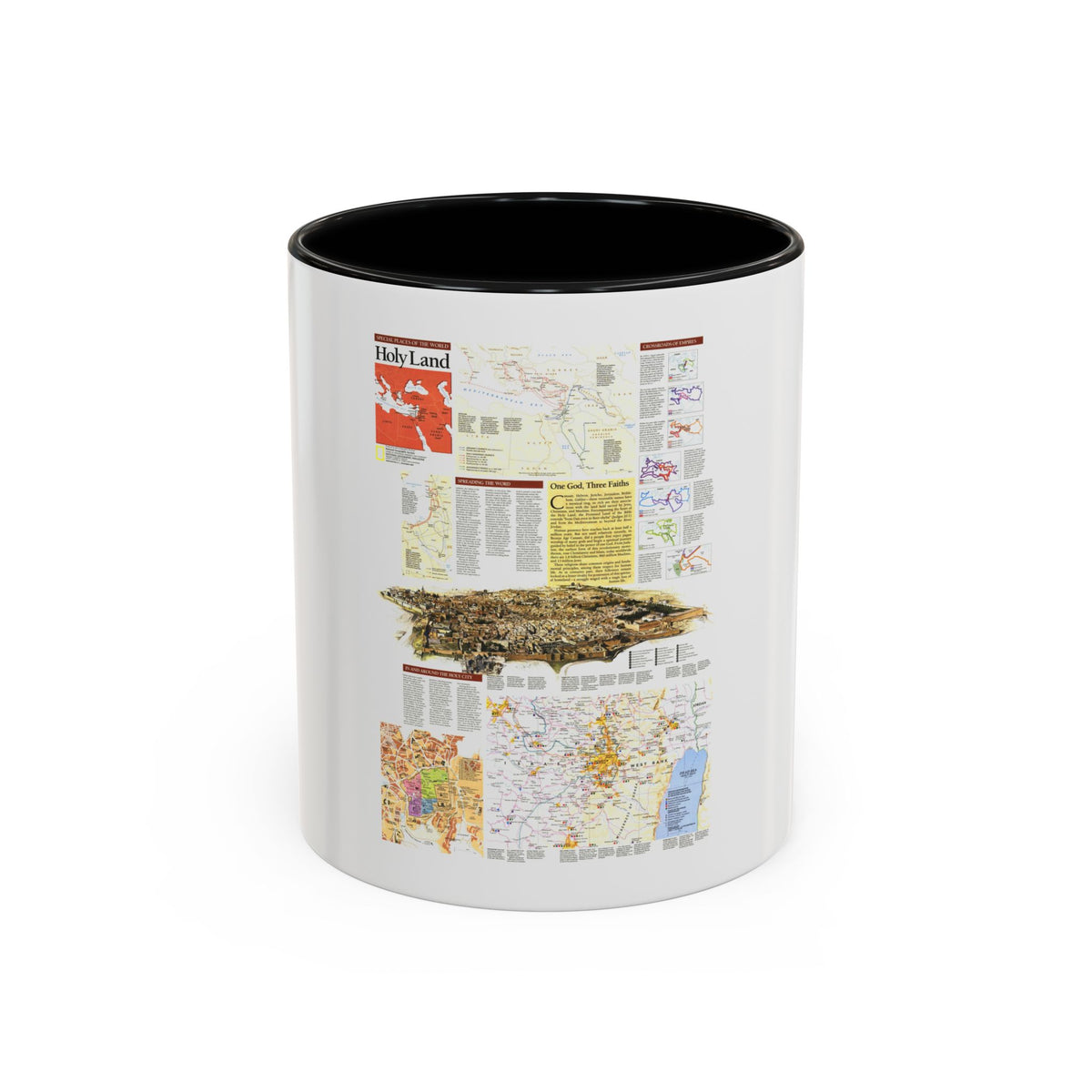 Middle East - Holy Land 2 (1989) (Map) Accent Coffee Mug