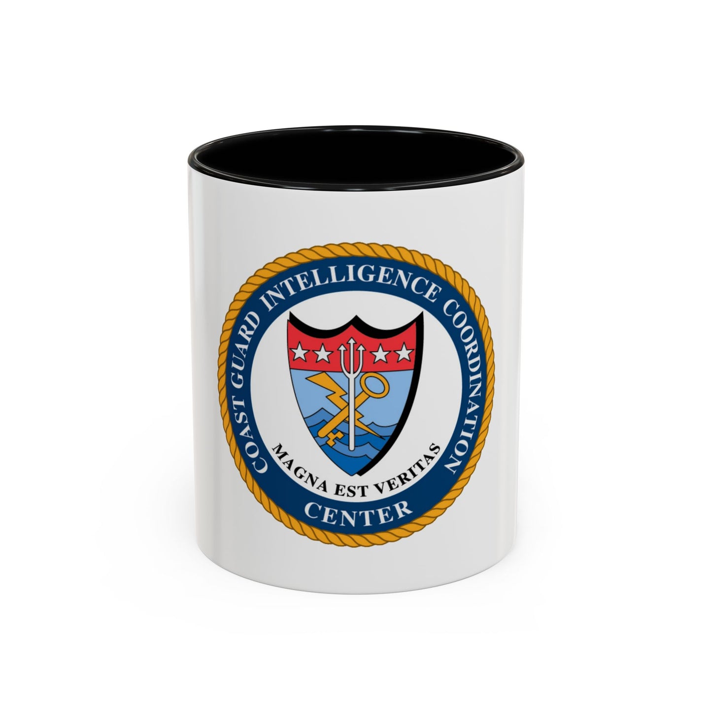 USCG Intelligence Coordination Ctr (U.S. Coast Guard) Accent Coffee Mug