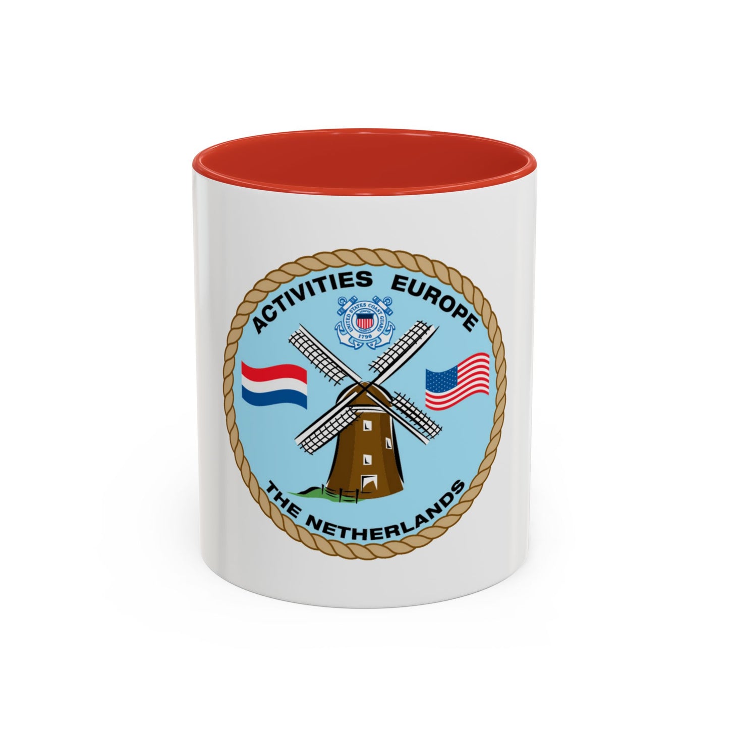 USCG Activities Europe the Netherlands (U.S. Coast Guard) Accent Coffee Mug