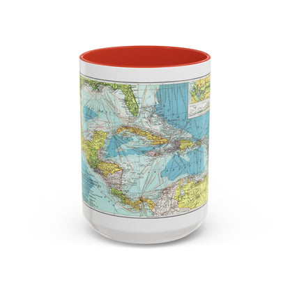 Central America (1913) (Map) Accent Coffee Mug