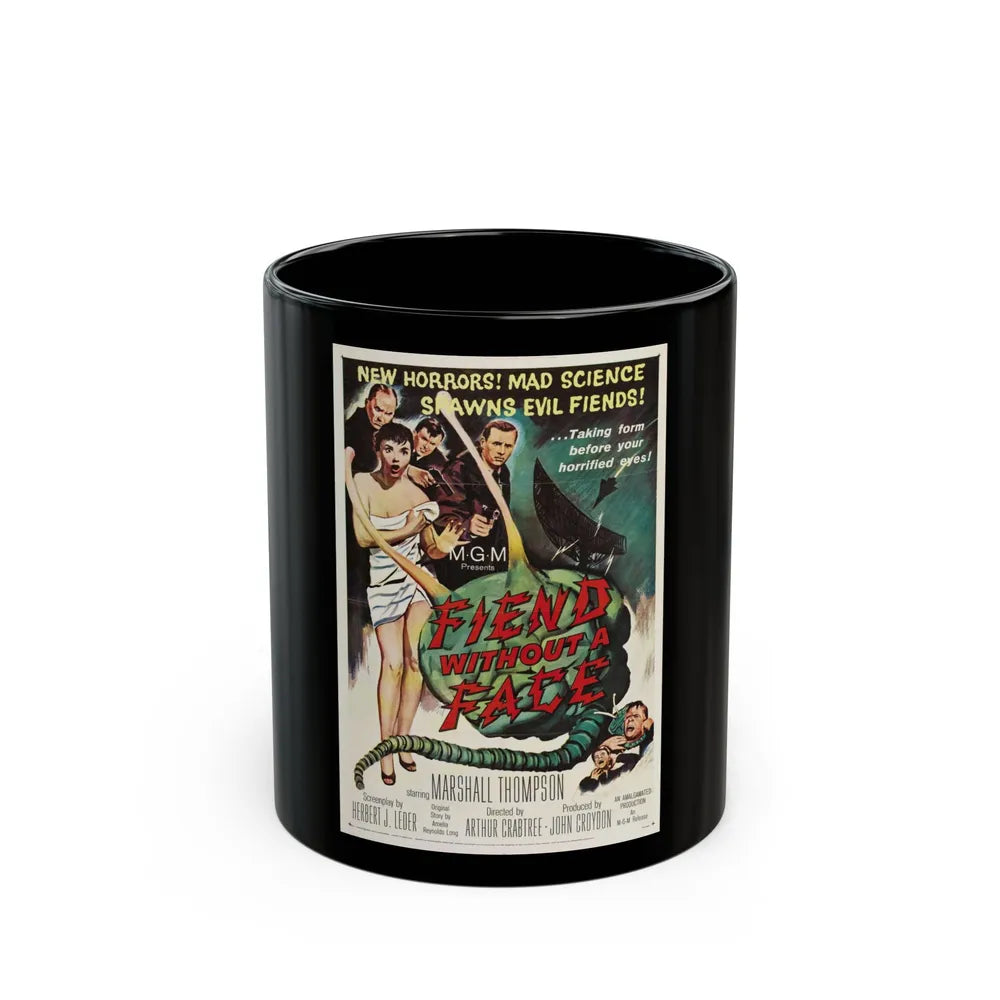 FIEND WITHOUT A FACE 1958 Movie Poster - Black Coffee Mug-11oz-Go Mug Yourself