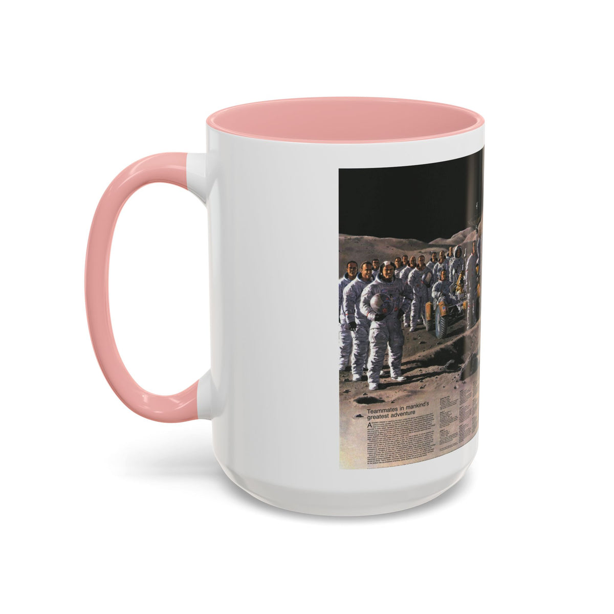 Space - Teammates in Mankind's Greatest Adventure (1973) (Map) Accent Coffee Mug