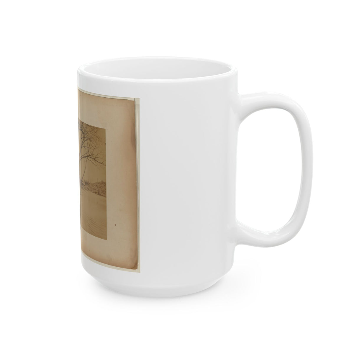 Bird's Eye View Of Bull Run Bridge, Looking Up Stream (U.S. Civil War) White Coffee Mug