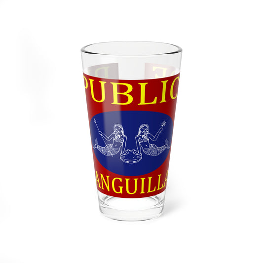 Flag of Anguilla 1967 (United Kingdom) Pint Glass 16oz