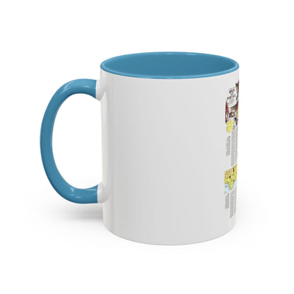 Spain and Portugal - A Traveller's Map 2 (1984) (Map) Accent Coffee Mug