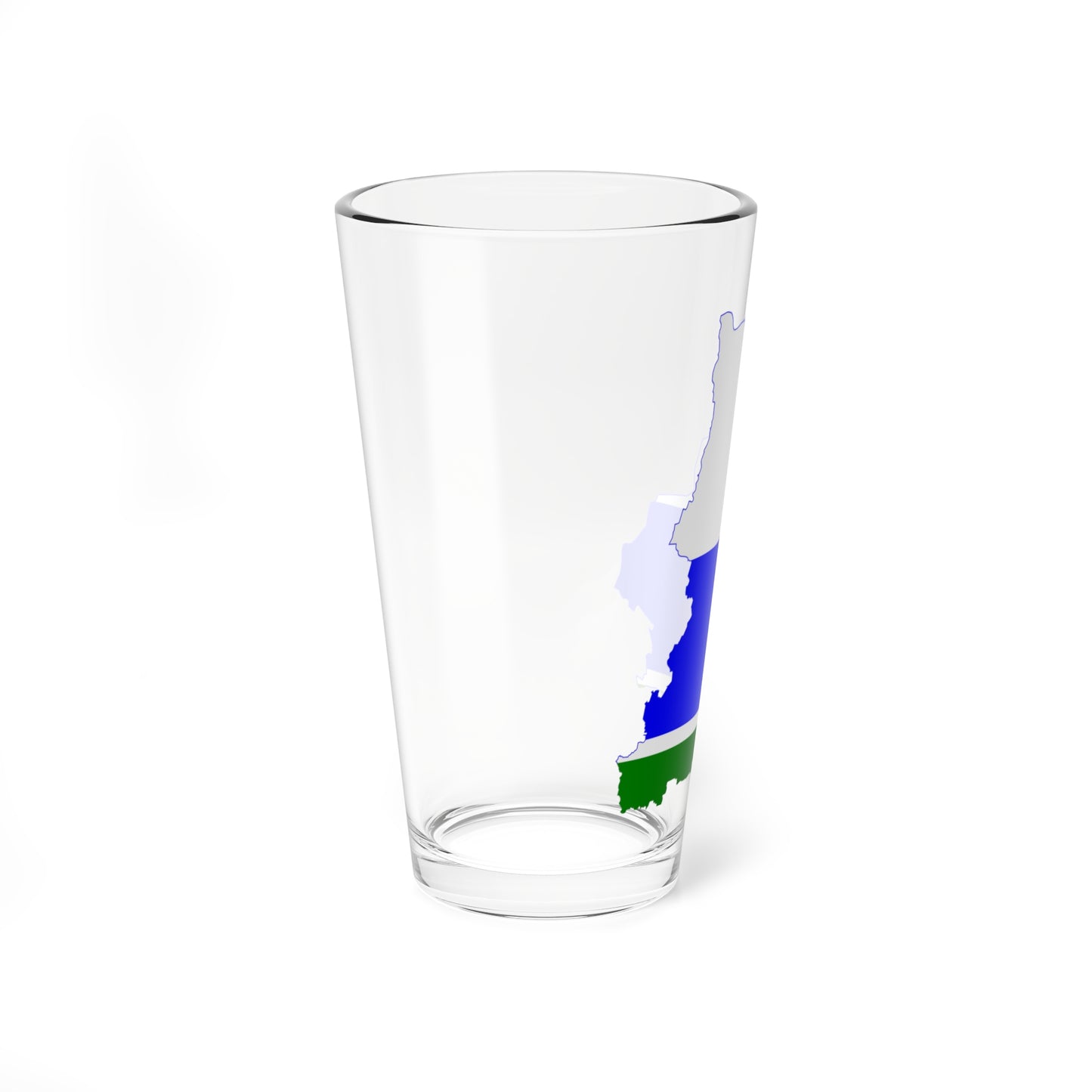 Flag-map of Sverdlovsk Oblast (Russia) Pint Glass 16oz