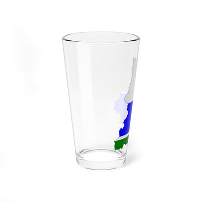 Flag-map of Sverdlovsk Oblast (Russia) Pint Glass 16oz