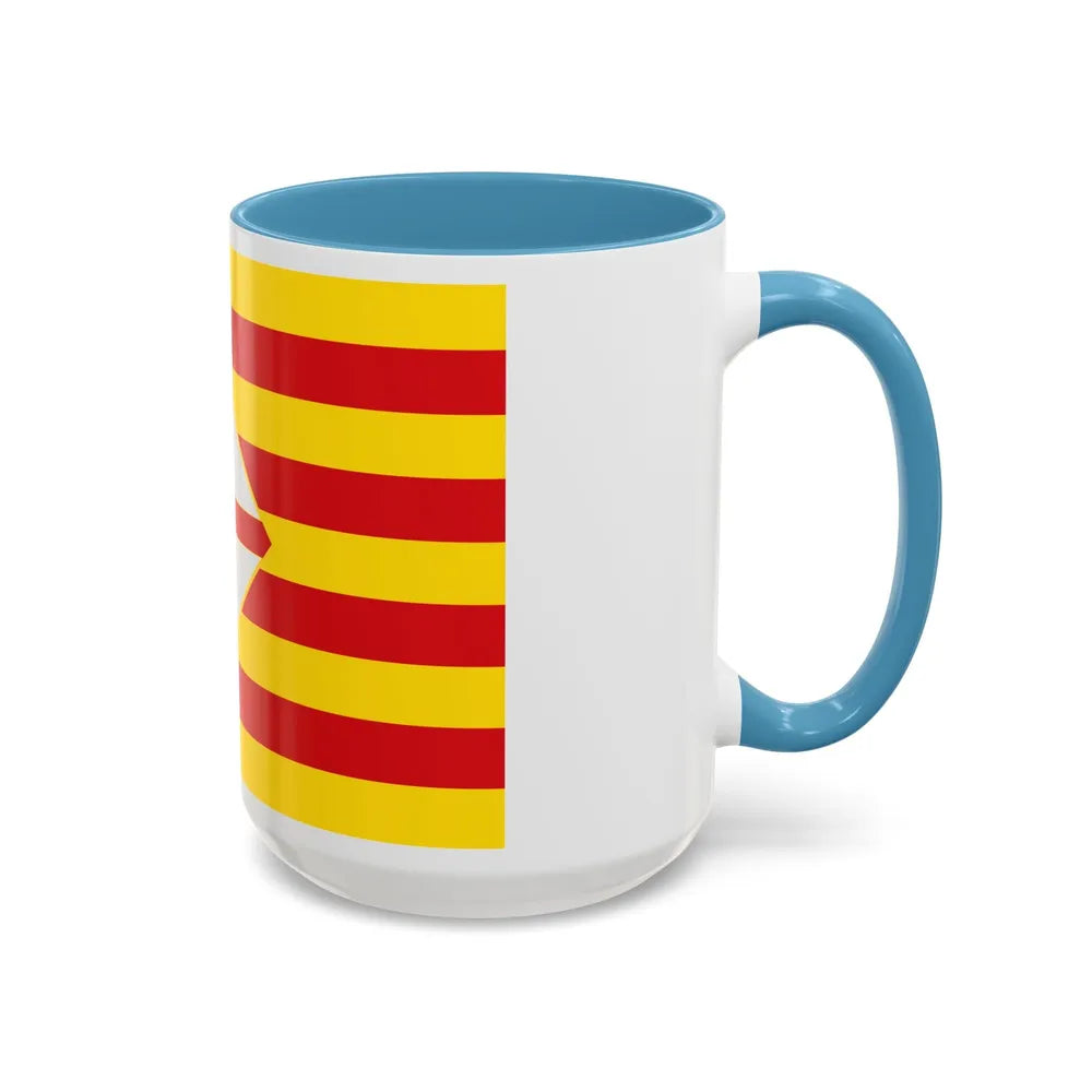 Flag of Barcelona - Accent Coffee Mug-Go Mug Yourself