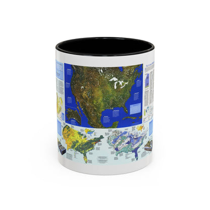 North America - Water- Precious Resource (1993) (Map) Accent Coffee Mug