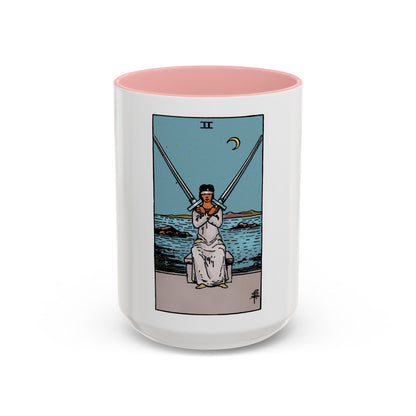 The 2 of Swords (Tarot Card) Accent Coffee Mug