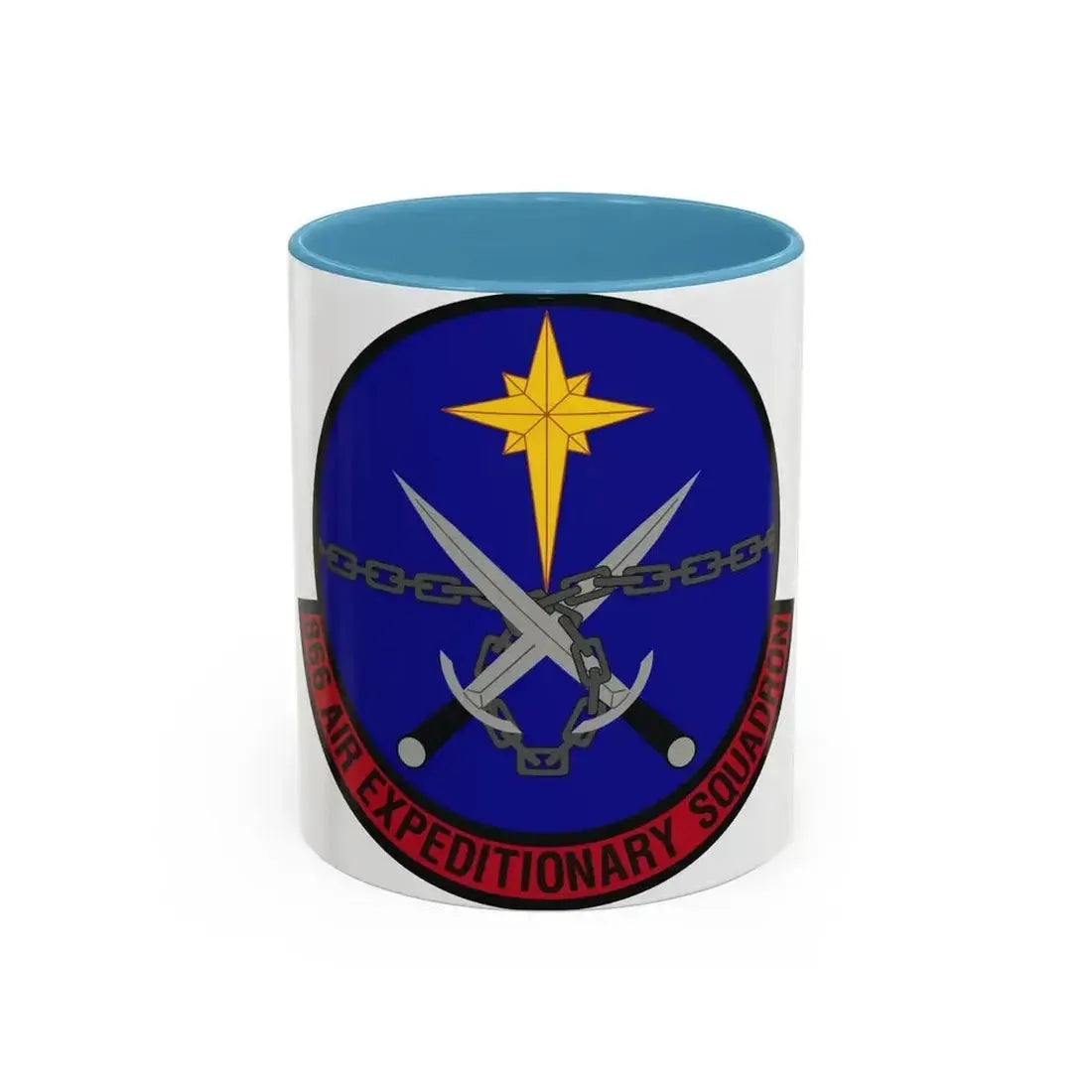 866th Air Expeditionary Squadron (U.S. Air Force) Accent Coffee Mug 11oz Light Blue - Go Mug Yourself